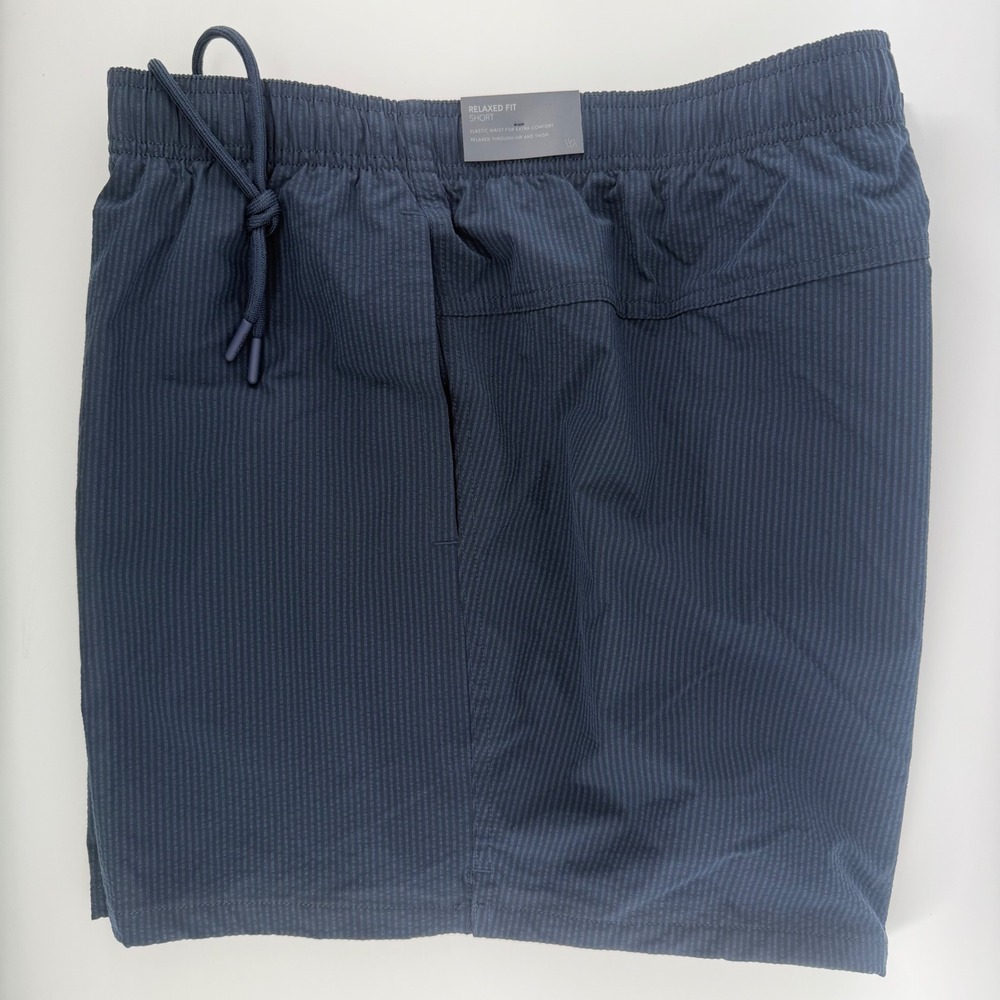 VRST Mens XXL Everyday Short 5" Inseam Darker Ardosia Seersucker Relaxed Fit NEW
